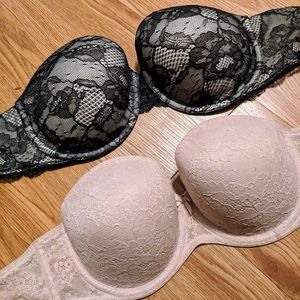 34D Victoria's Secret Aerie Strapless Bra Bundle